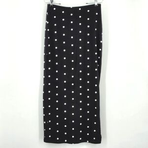 FabAlley Midi Straight Skirt Womens Size Medium Side Slit Polka Dots 90s Style